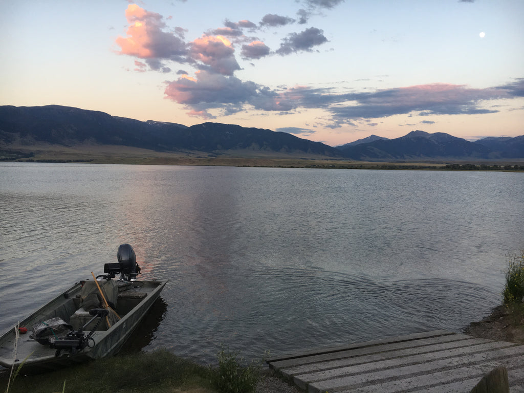 Fishing the evening on Ennis Lake. Fed by the Madison River near Ennis, Montana.