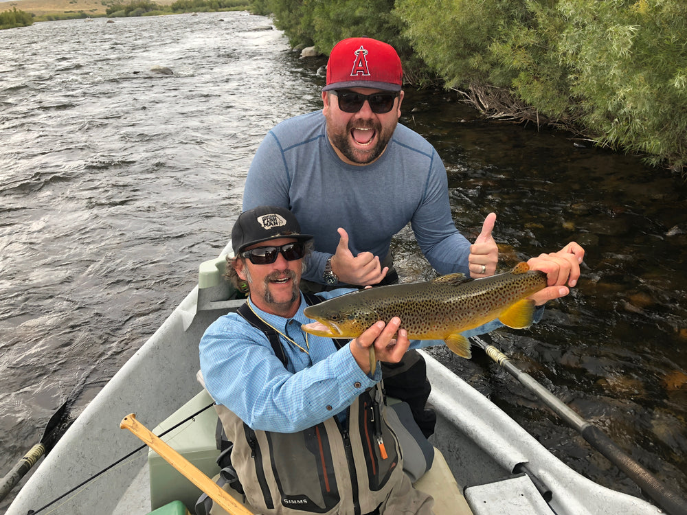 Bill with his first big Madison River Brown trout near Ennis Montana